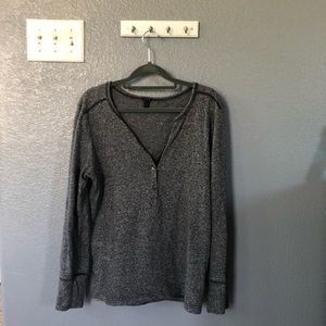 Marbled grey thermal top JCrew